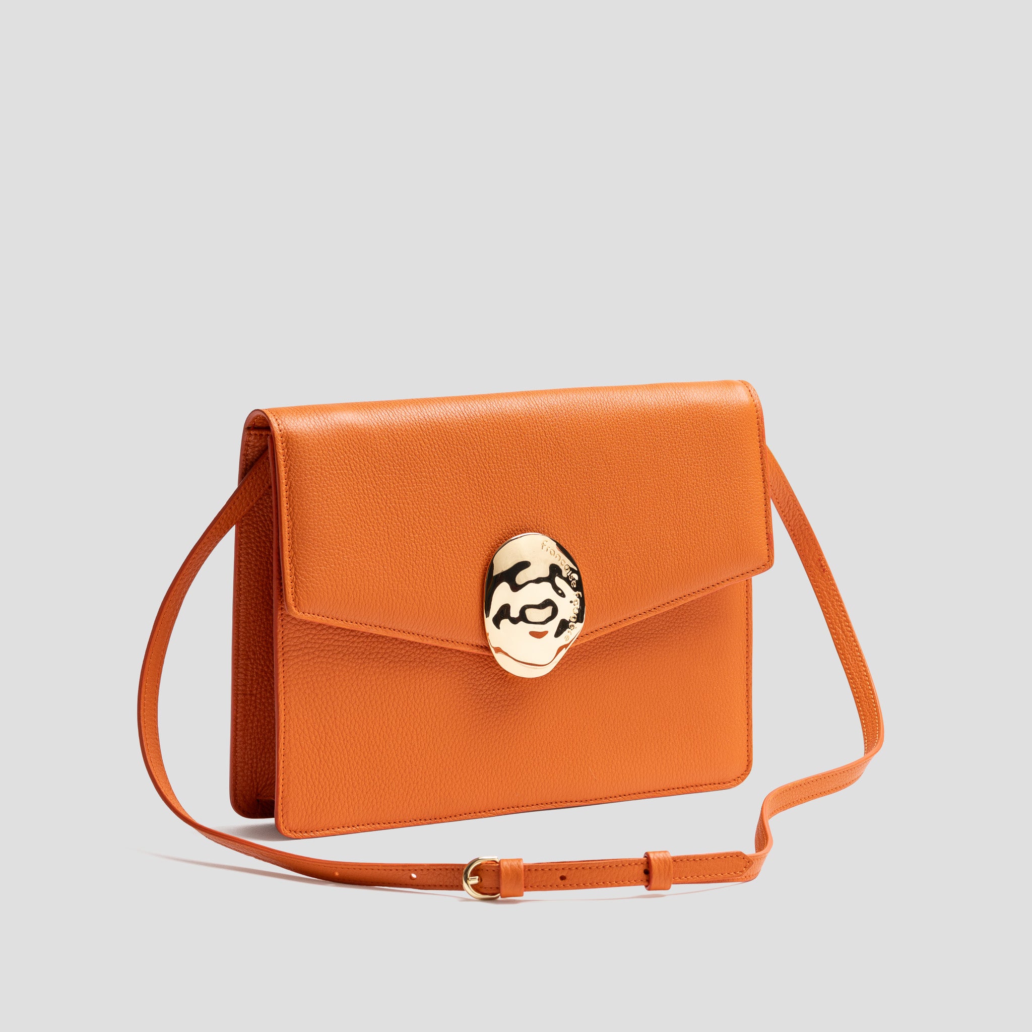 Artémis flat | cuir grainé orange | Edition Limitée