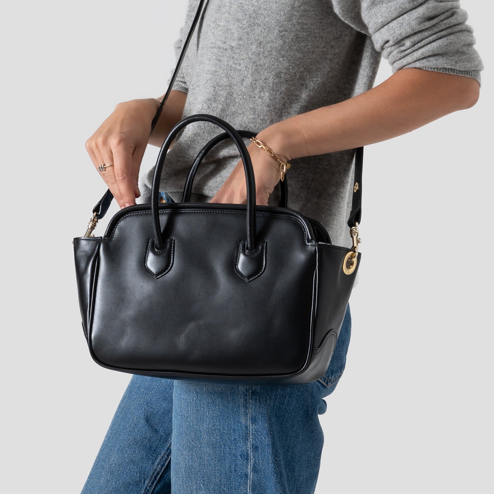 Mercure | cuir lisse noir