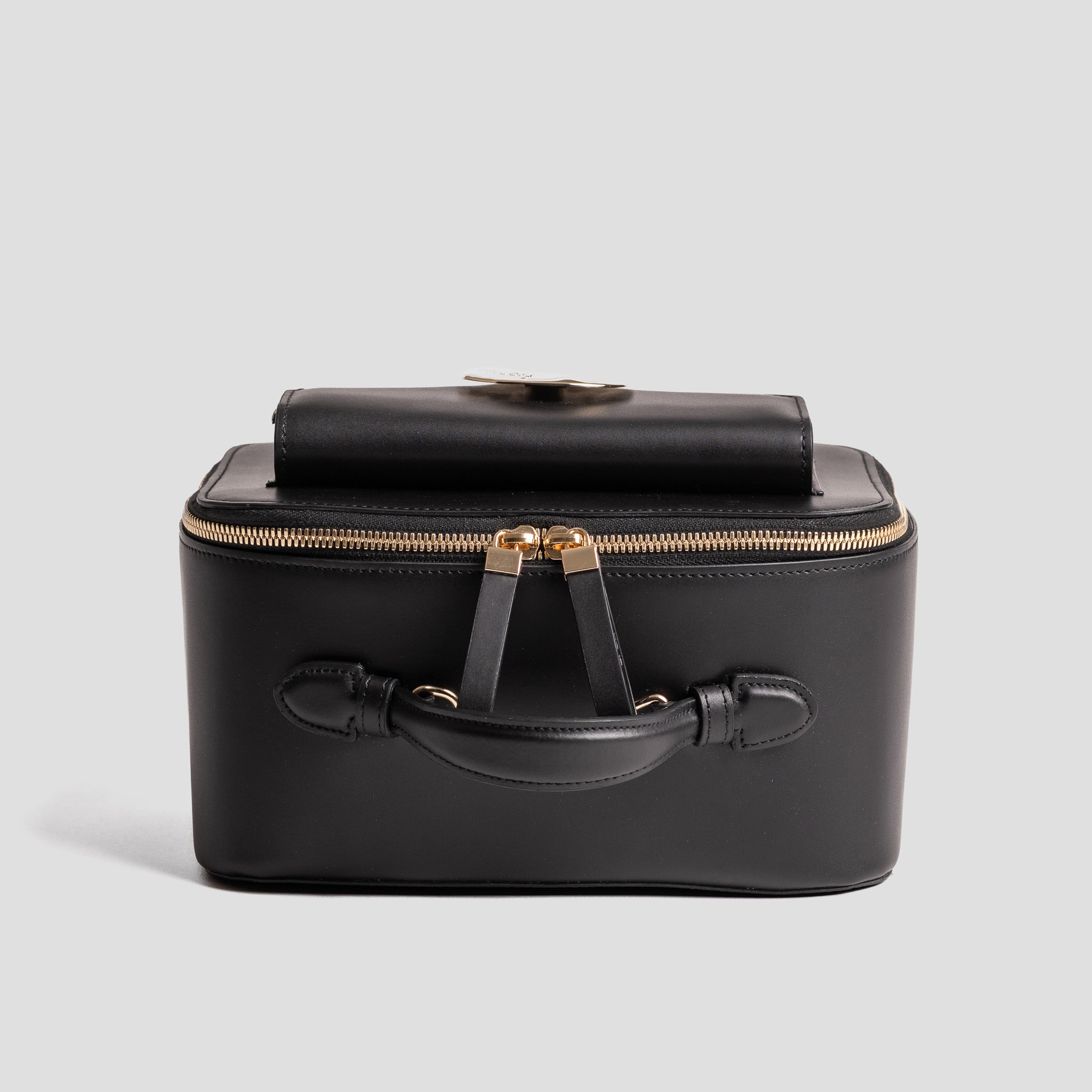 Vanity case | cuir lisse noir