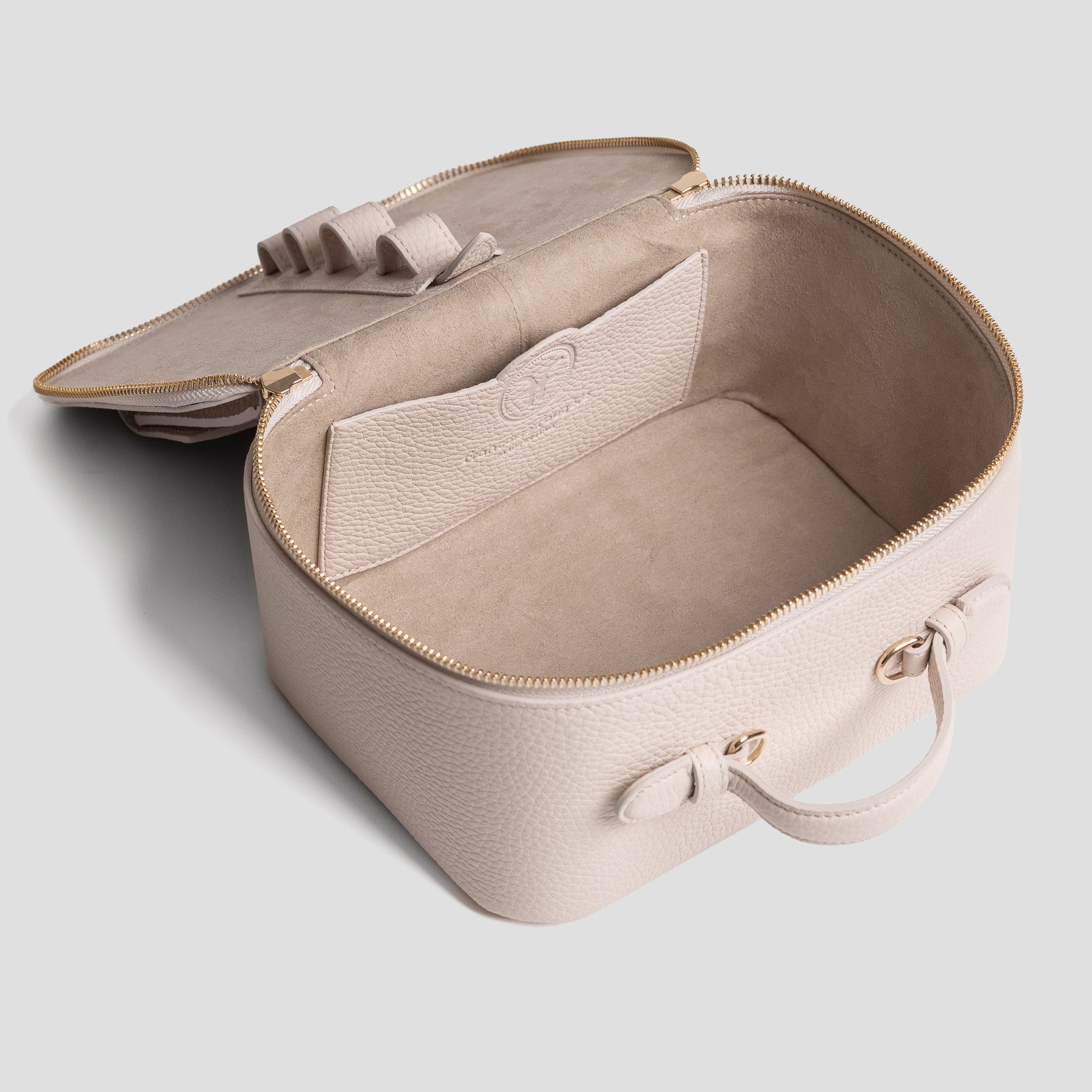 Vanity case | cuir grainé crème