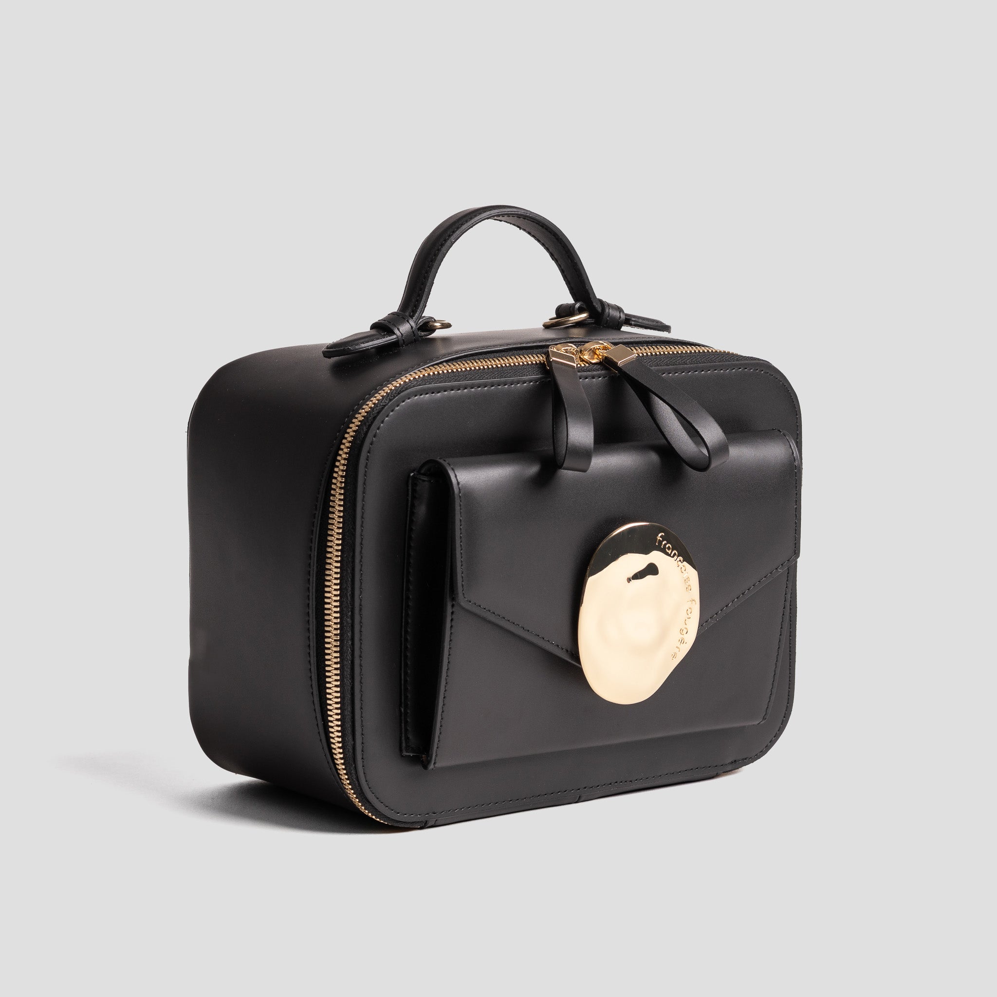 Vanity case | cuir lisse noir