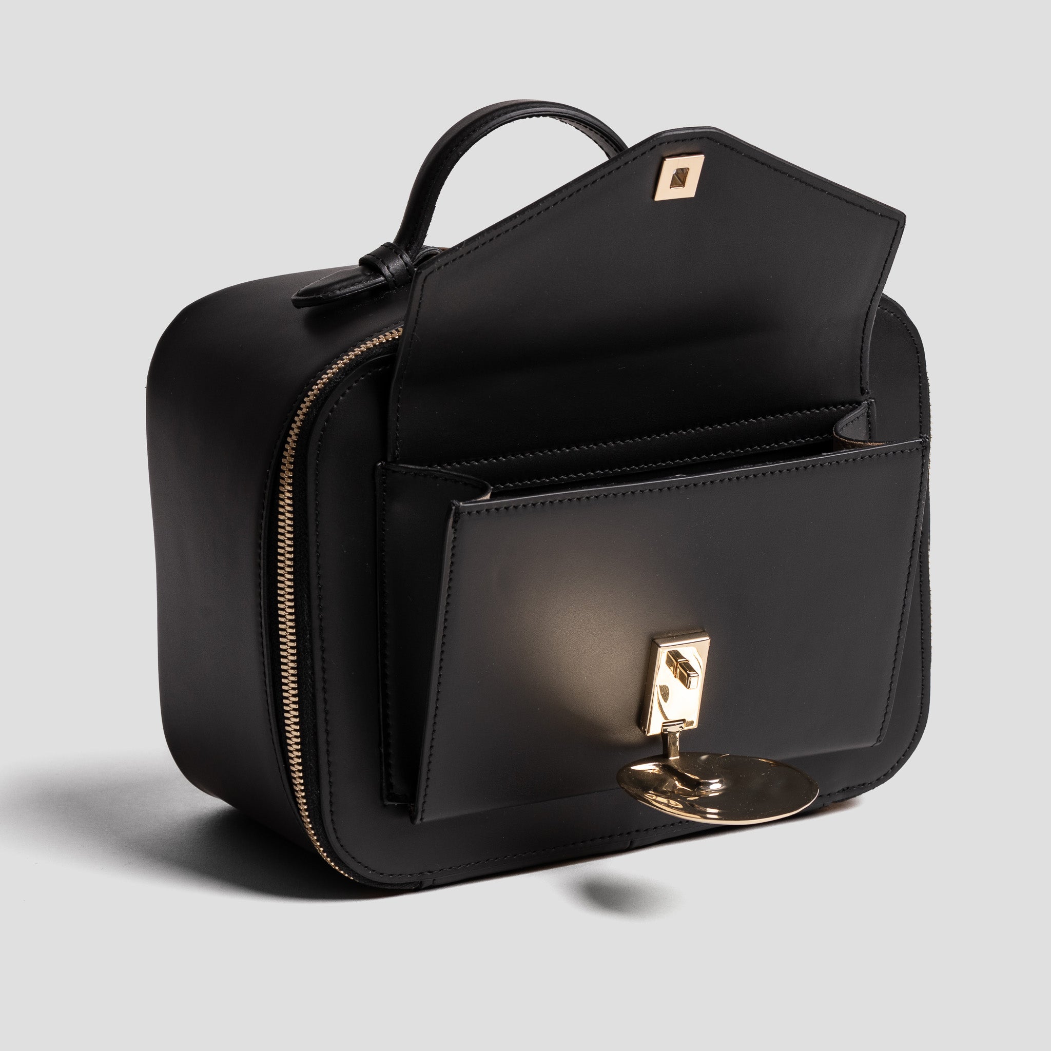 Vanity case | cuir lisse noir