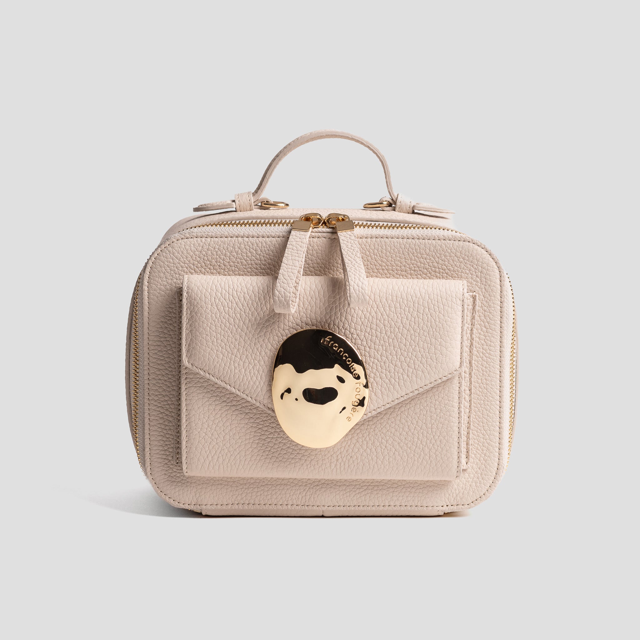 Vanity case | cuir grainé crème