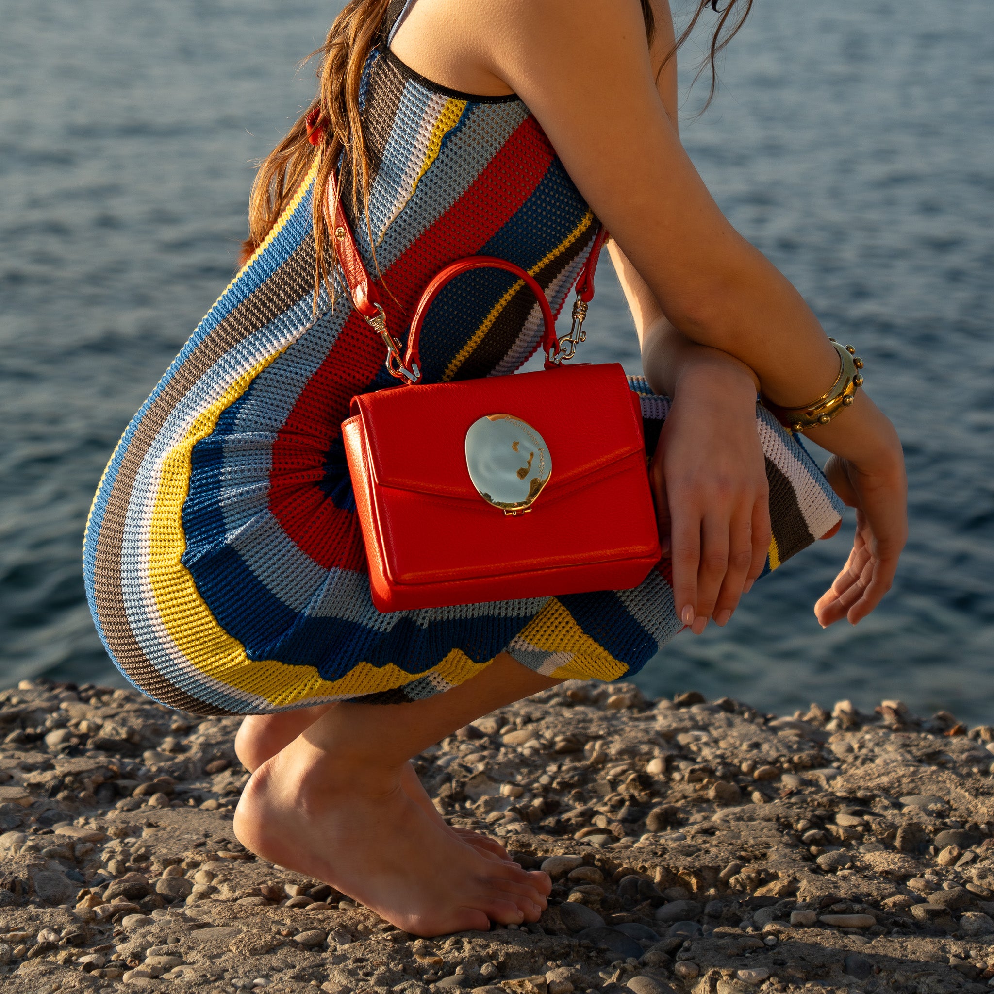 Artémis mini | cuir grainé rouge | Edition Limitée