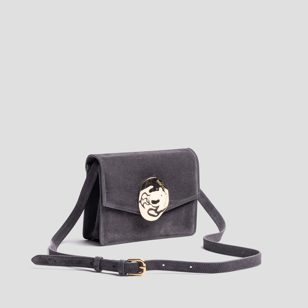 Appolonia | cuir suede gris glacé
