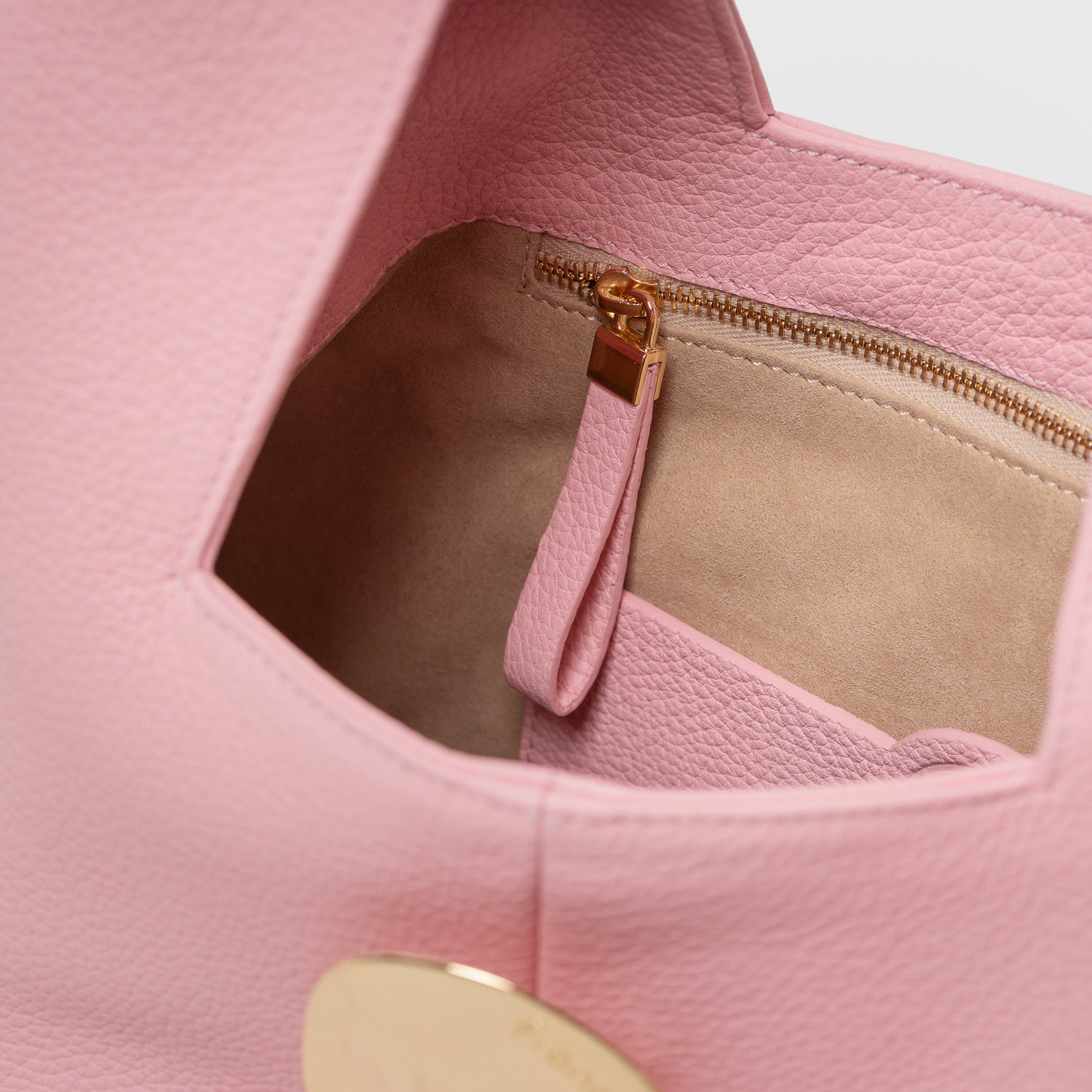 Odette | cuir grainé rose