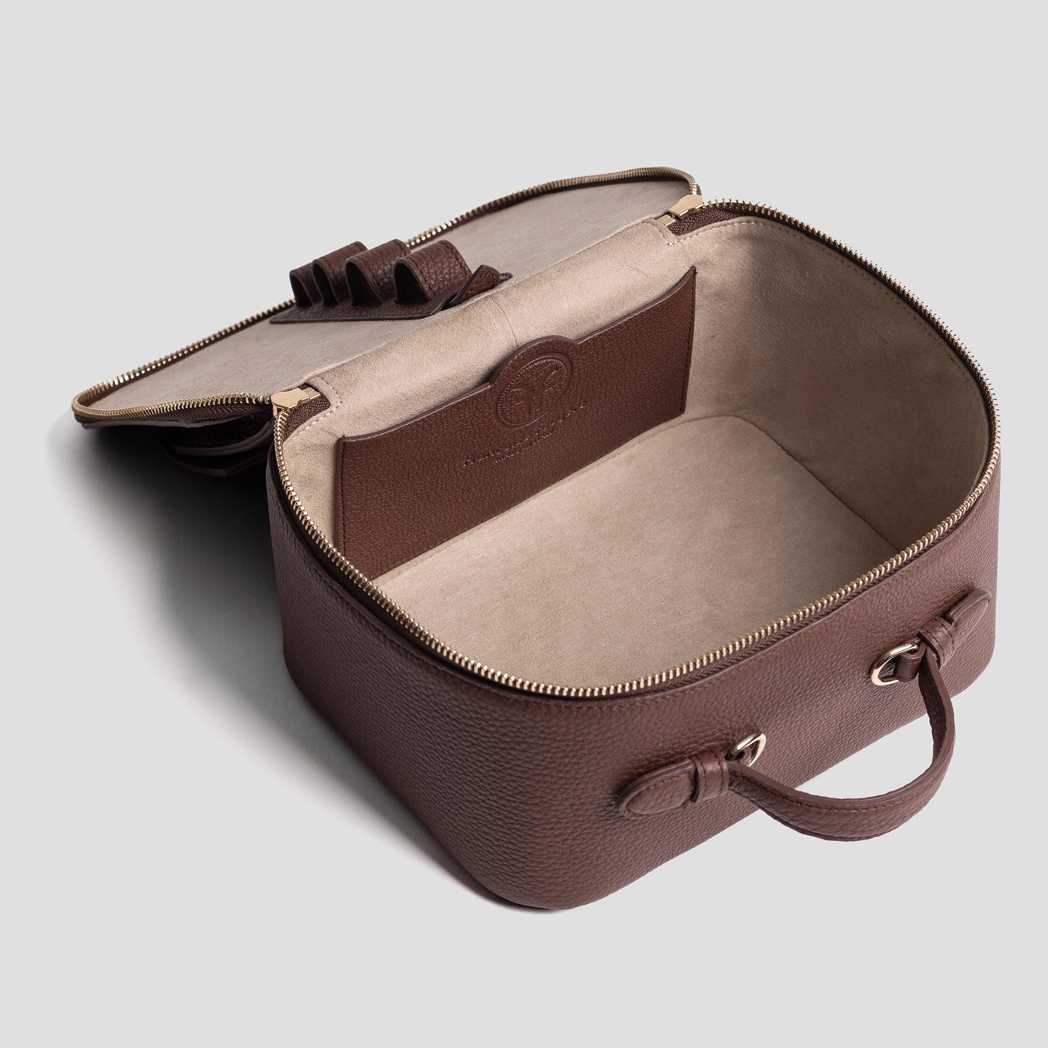 Vanity case | cuir grainé moka