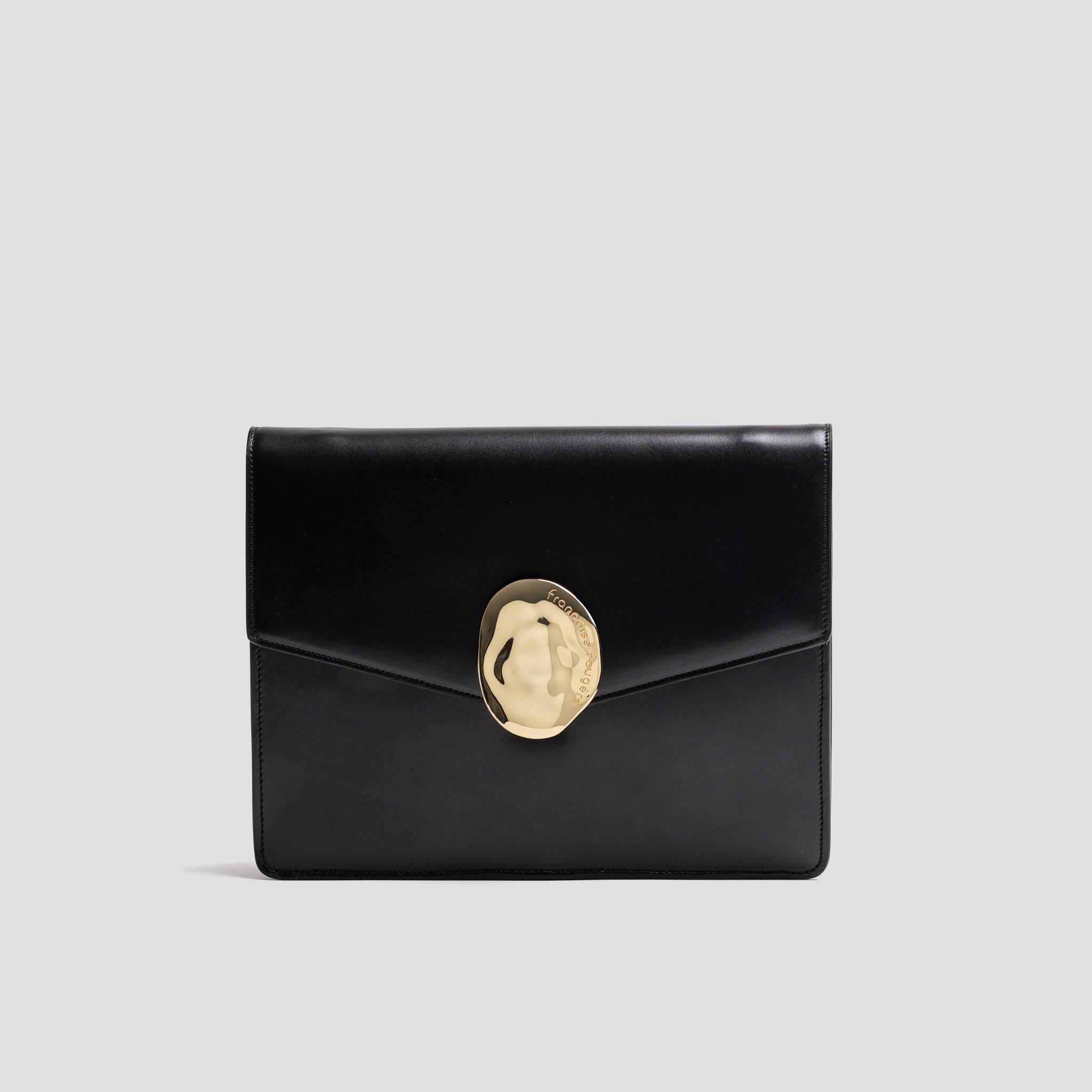 Artémis flat | cuir lisse noir