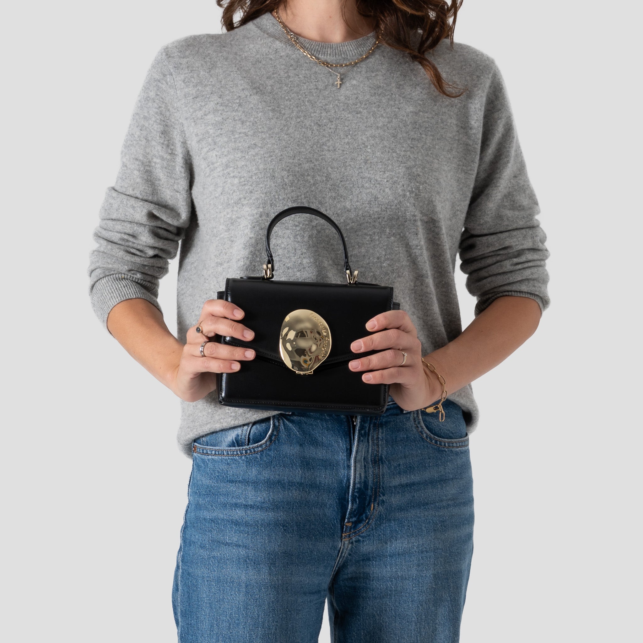 Artémis mini | cuir lisse noir