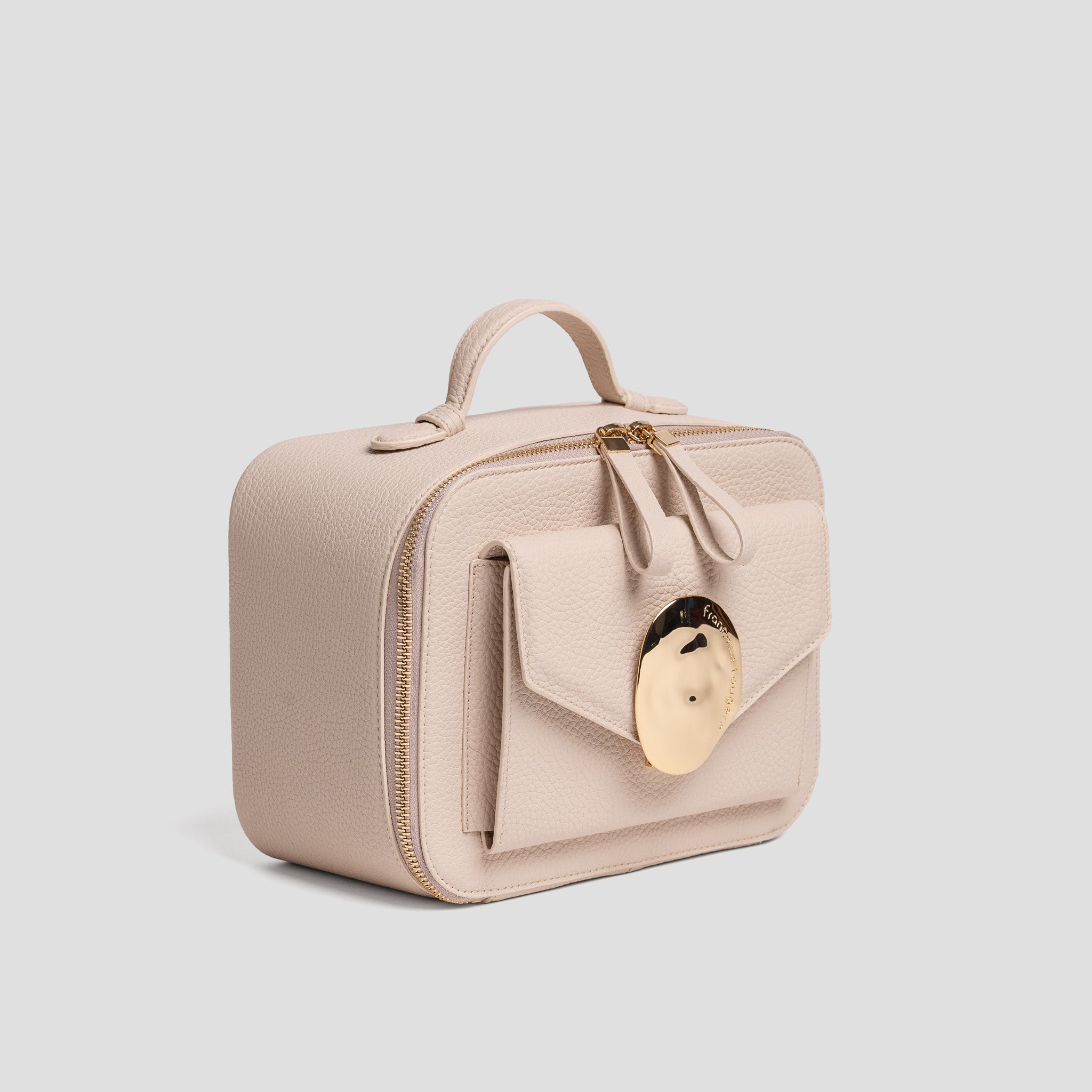 Vanity case | cuir grainé crème