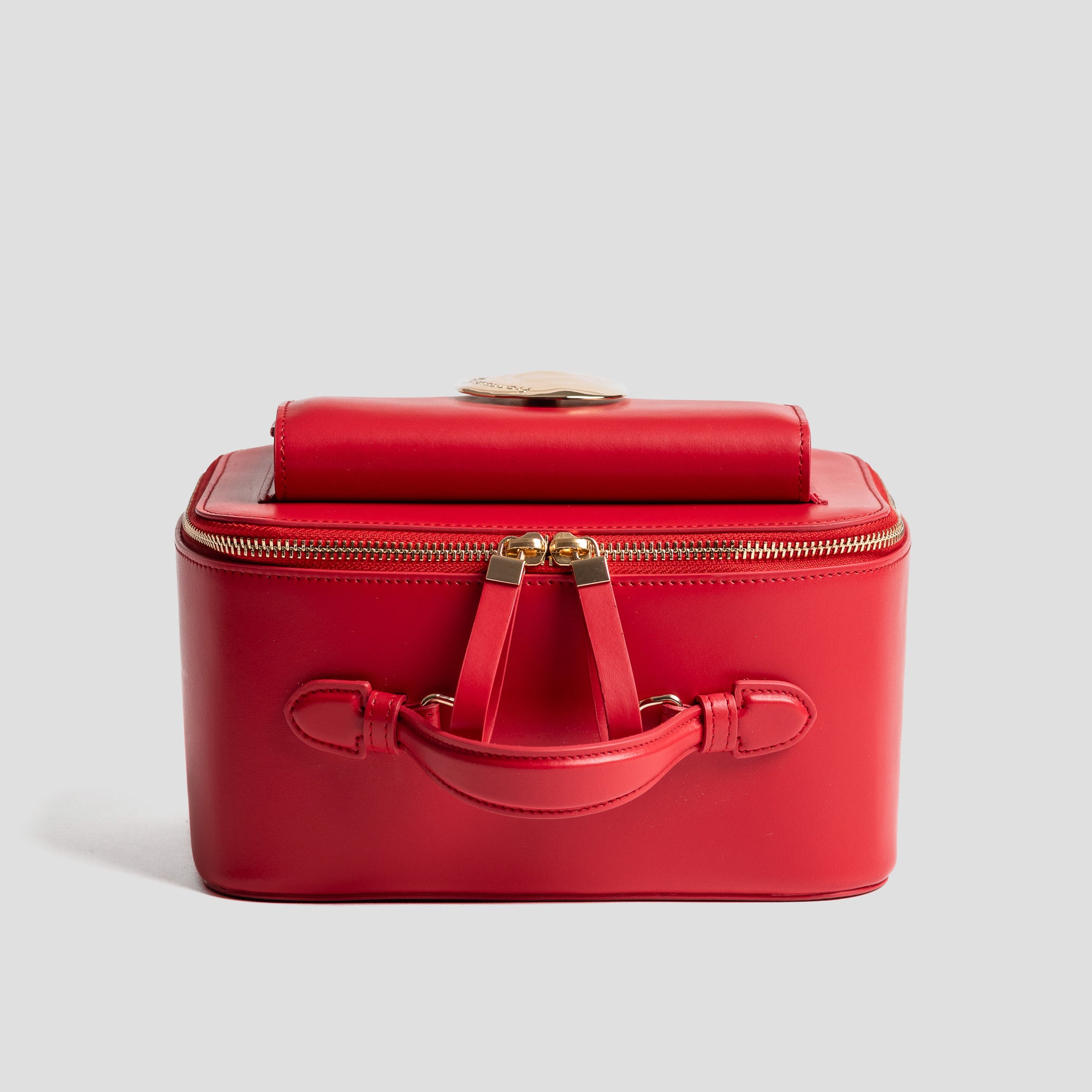 Vanity case | cuir lisse rouge lipstick