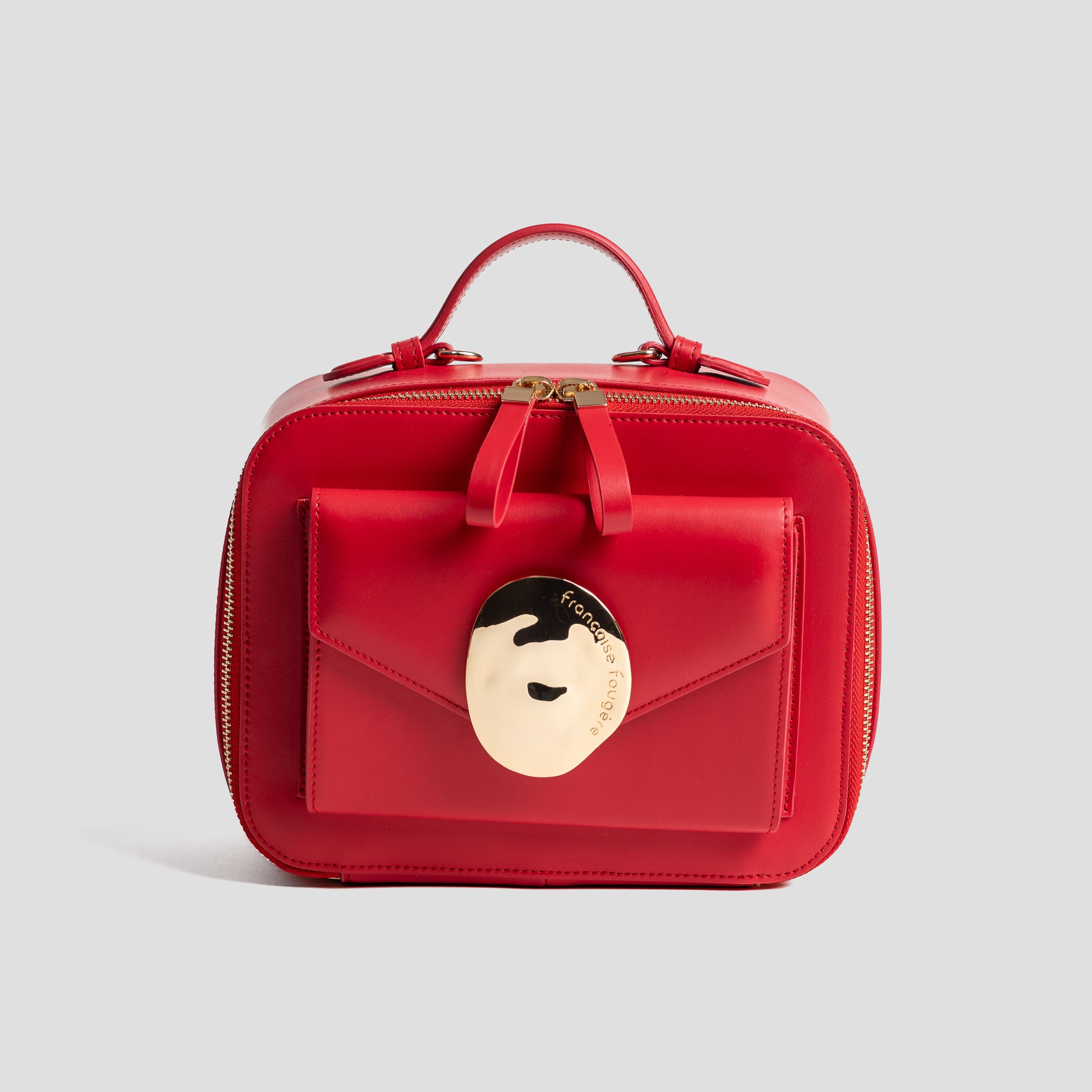 Vanity case | cuir lisse rouge lipstick