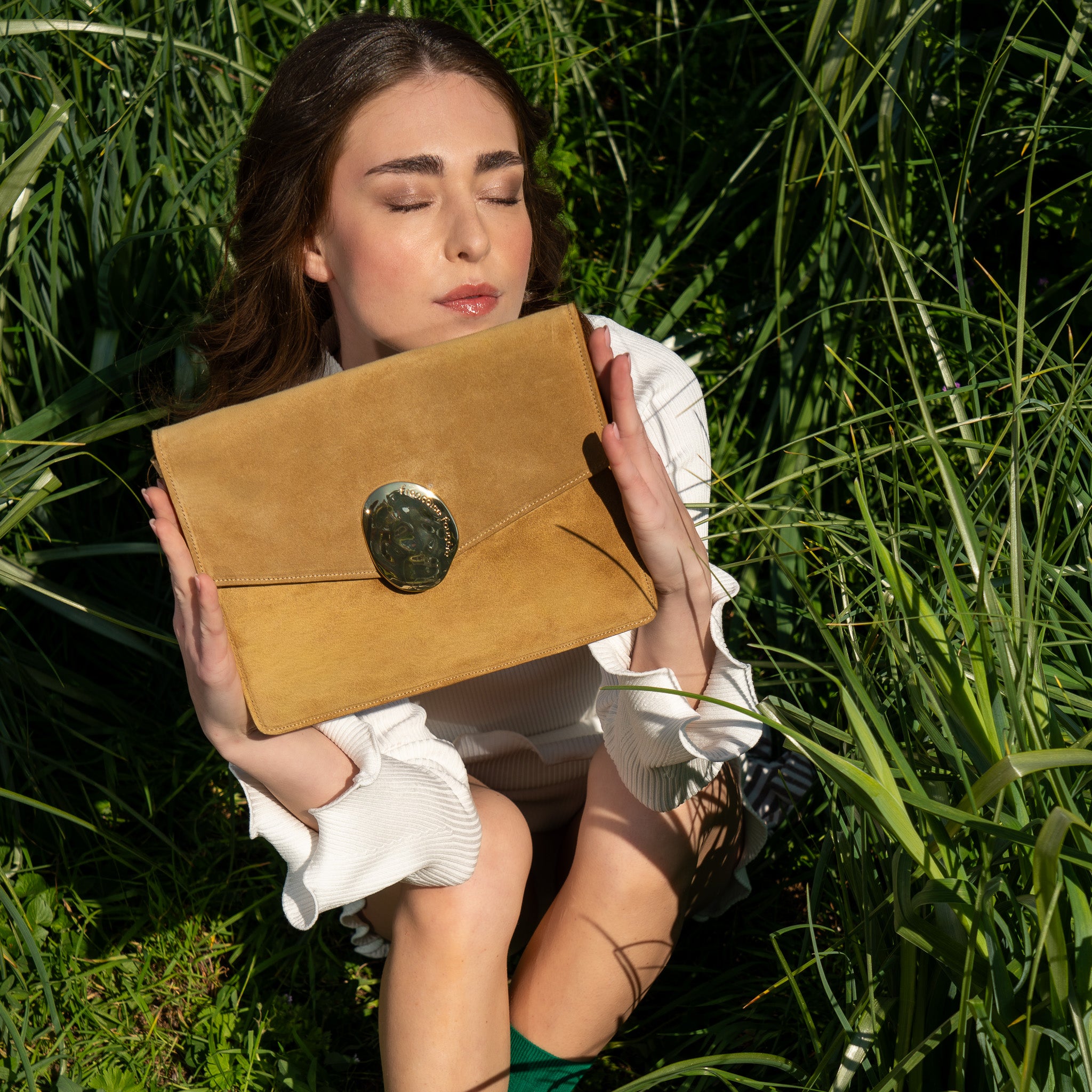 Artémis flat | suède moutarde