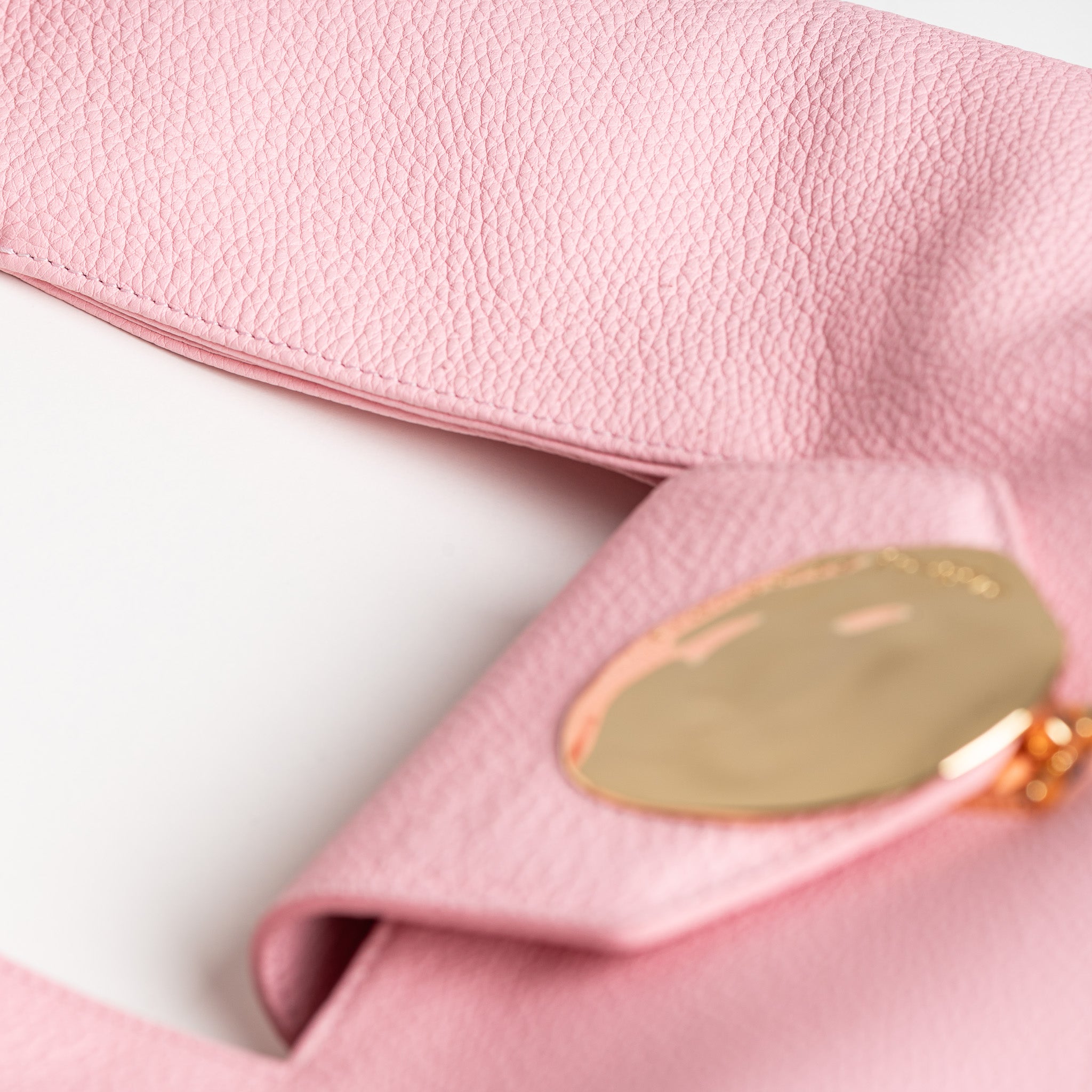Odette | cuir grainé rose