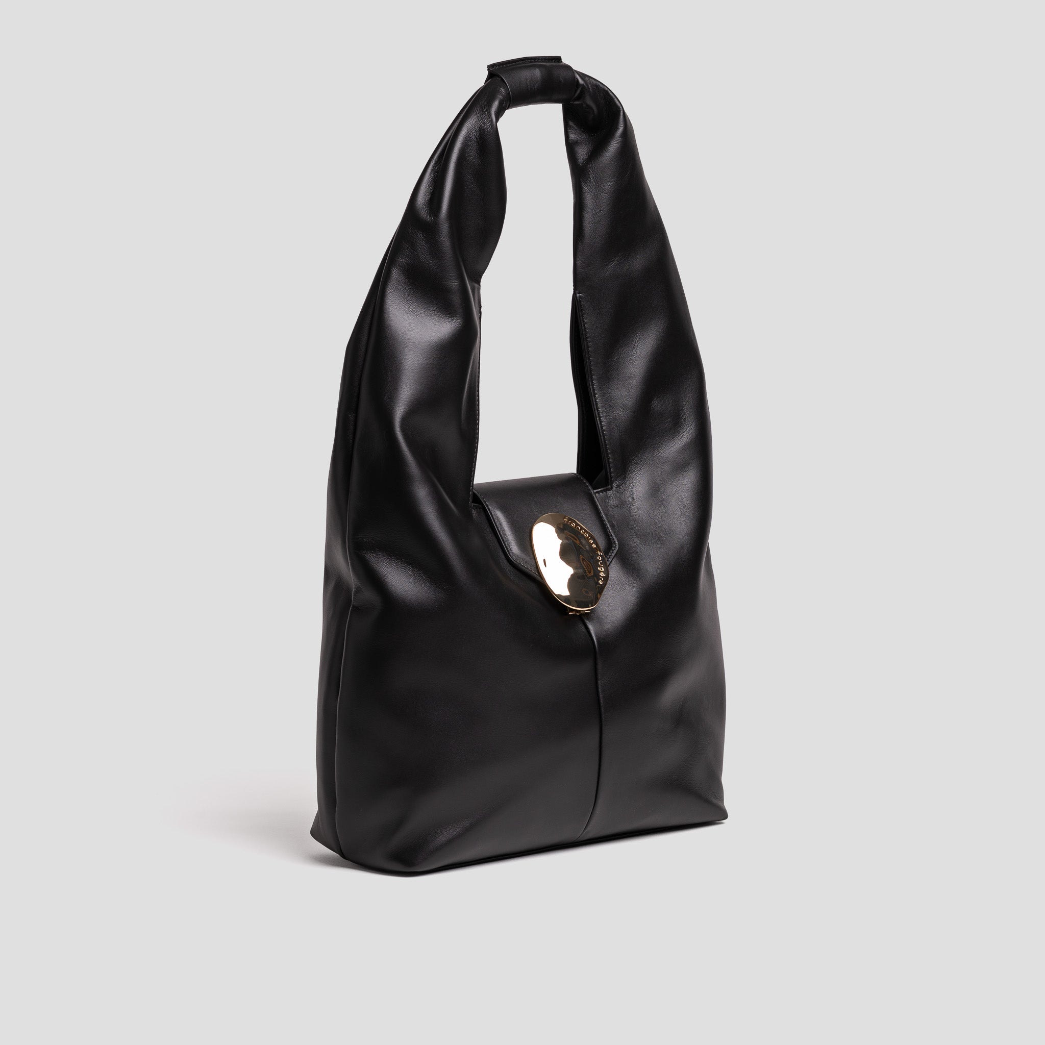 Odette | Hobo cuir lisse noir