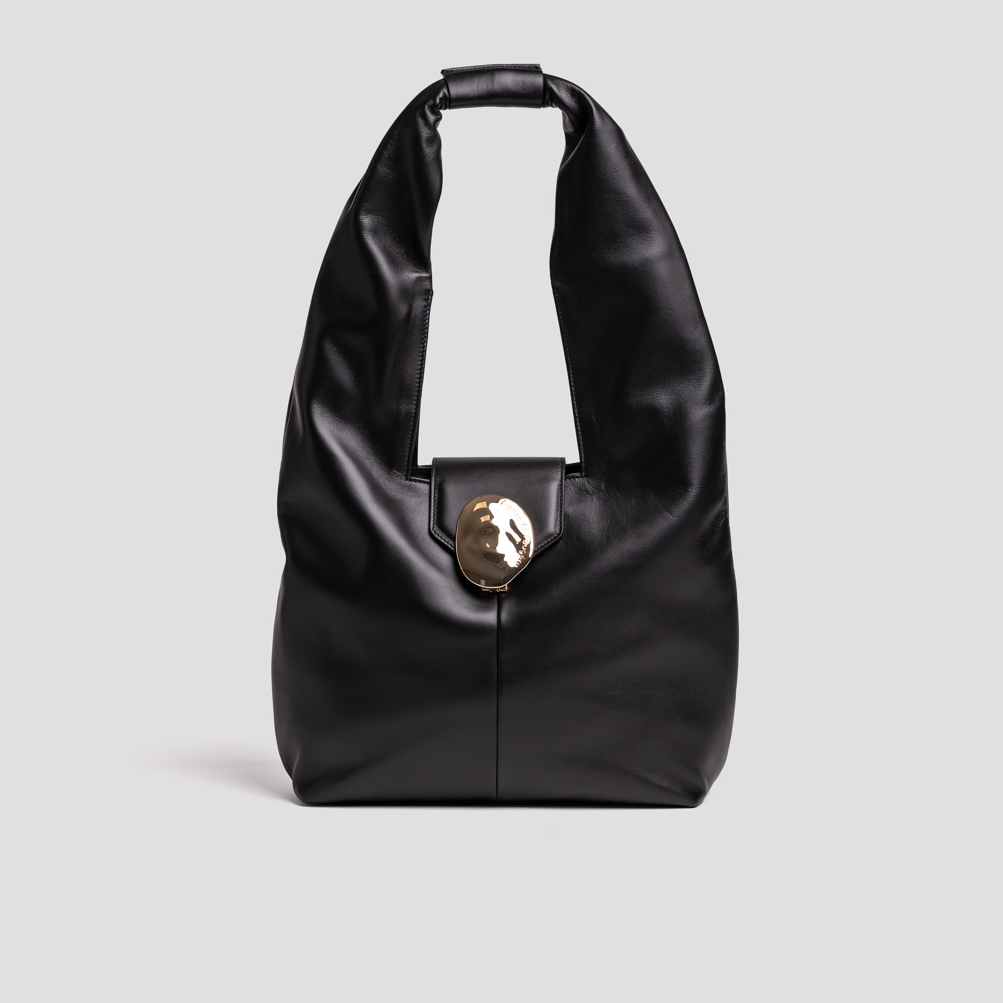 Odette | Hobo cuir lisse noir