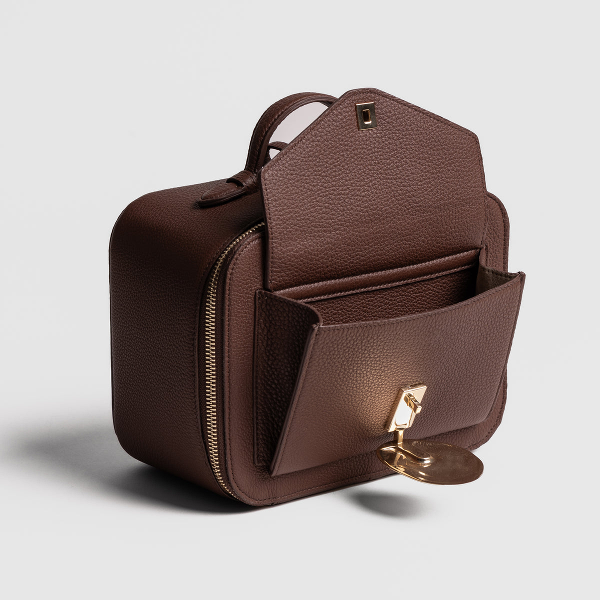 Vanity case | cuir grainé moka
