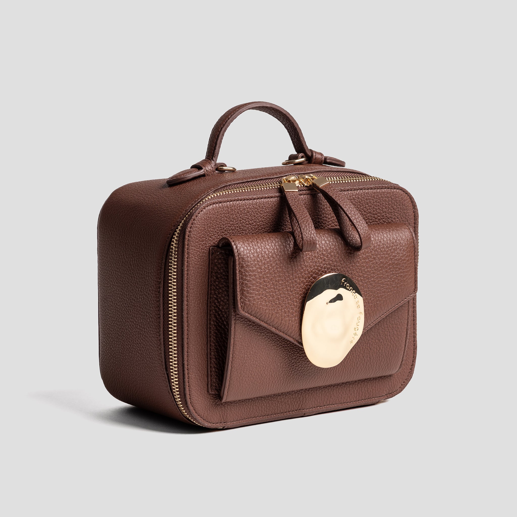 Vanity case | cuir grainé moka